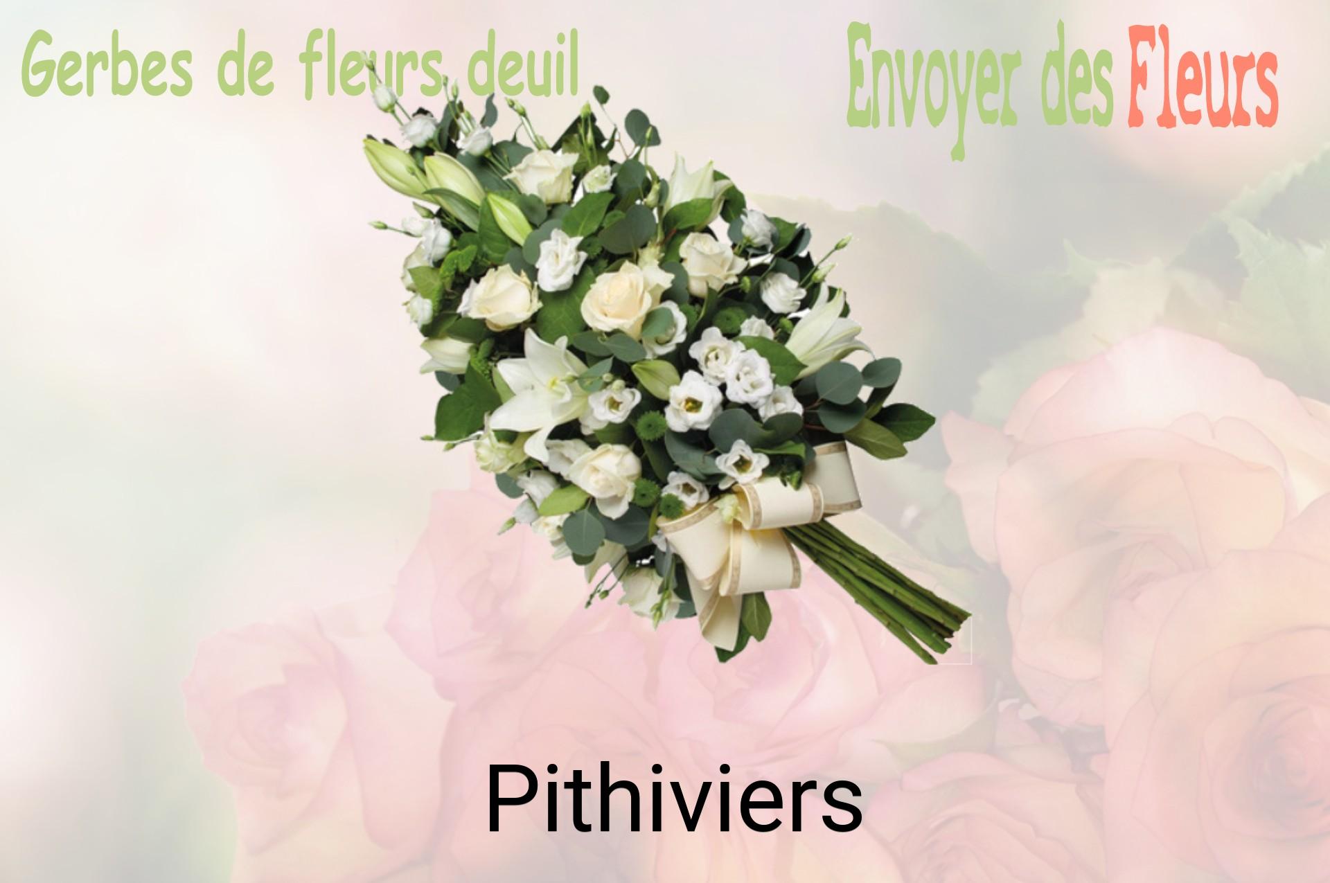 Gerbe de fleurs de deuil livrée à Pithiviers